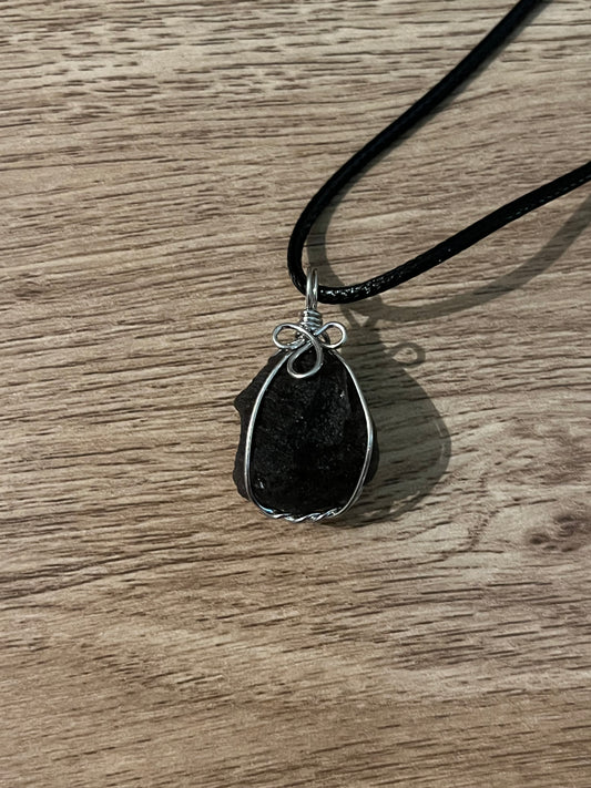 Tektite Pendant Necklace